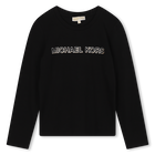 T-shirt met lange mouwen, ZWART, hi-res