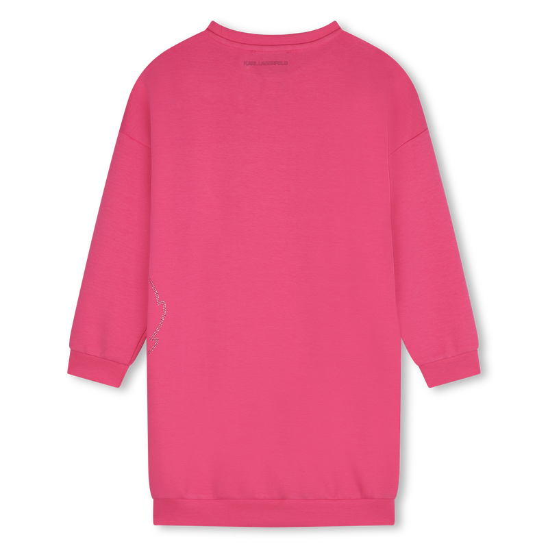 Rechte jurk met stras-steentjes KARL LAGERFELD KIDS 
                        GIRL