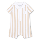 Gestreepte playsuit, BEIGE, hi-res