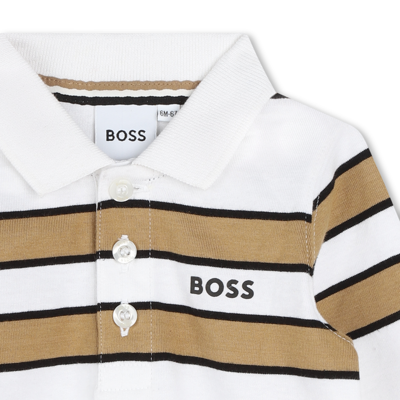 Katoenen polo met strepen BOSS 
                        BOY