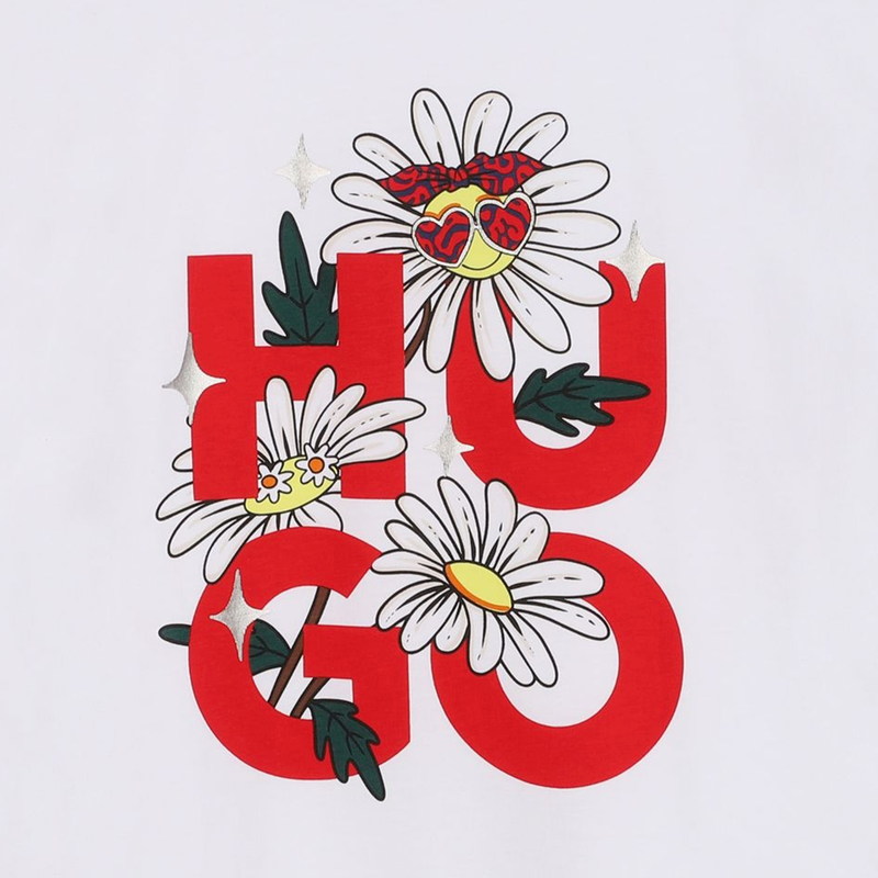 T-shirt met fantasieprint HUGO 
                        GIRL