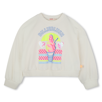 Sweater van fleecekatoen BILLIEBLUSH GIRL
