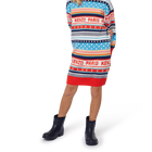Gebreide jurk met motieven KENZO KIDS 
                    GIRL