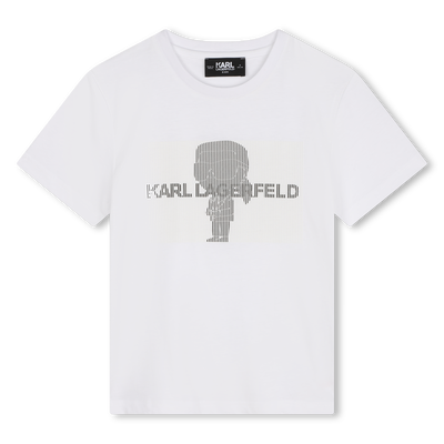 Katoenen T-shirt korte mouwen KARL LAGERFELD KIDS BOY