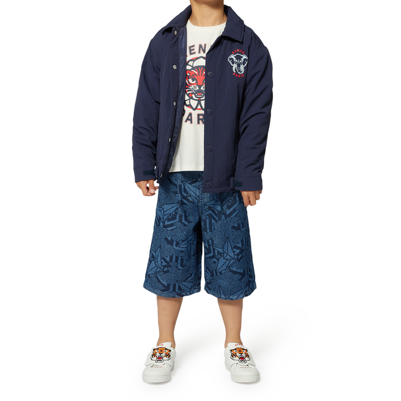Leren sneakers met klittenband