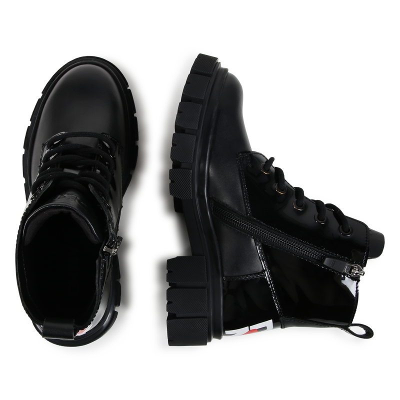 Lederen laarzen met rits DKNY 
                        GIRL