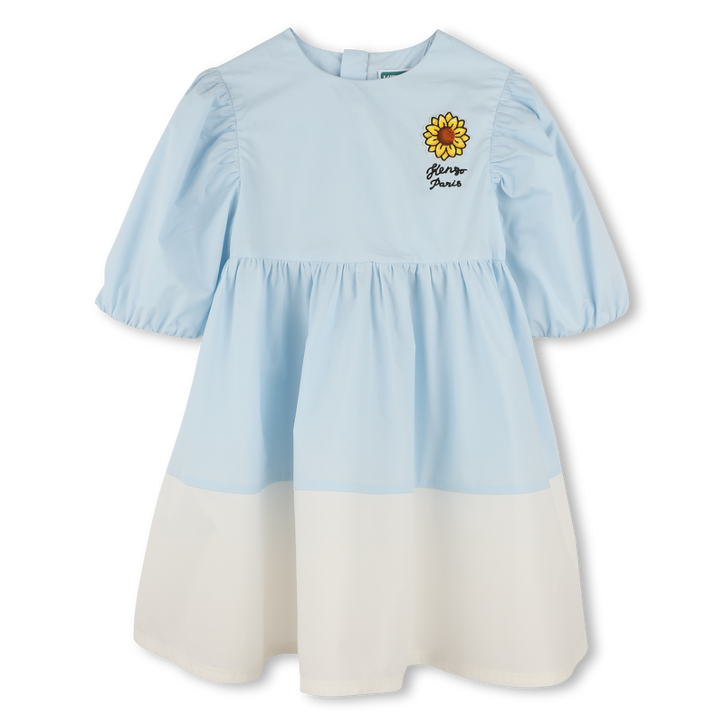 Wijde jurk in twee kleuren KENZO KIDS 
                        GIRL