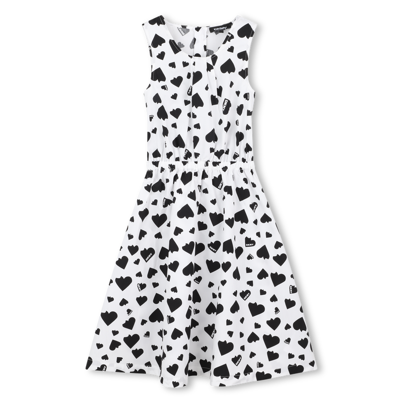 Katoenen jurk met print DKNY 
                        MEISJE