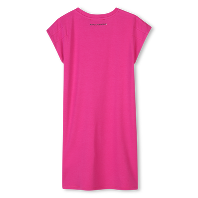 Hippe jurk met korte mouwen KARL LAGERFELD KIDS GIRL