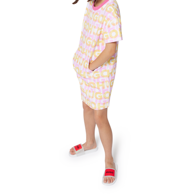 Fleece jurk met print HUGO GIRL