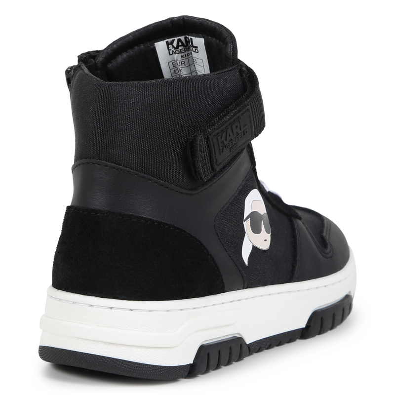 Hoge lederen sneakers KARL LAGERFELD KIDS 
                        BOY