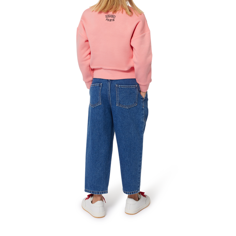 Jeans met deelnaden en plooien KENZO KIDS 
                        GIRL