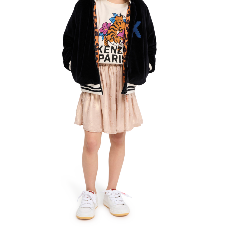 Rok van lam&eacute;-jacquard KENZO KIDS 
                        GIRL