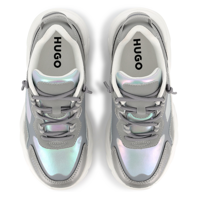Sneakers, veters, 2 materialen HUGO 
                        GIRL
