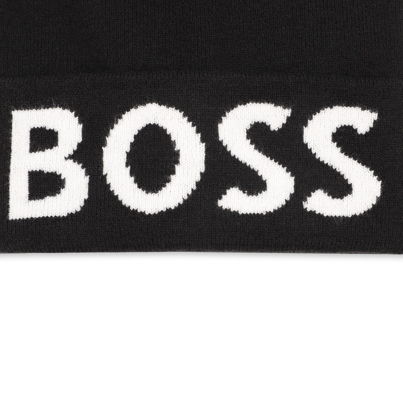 Gebreide muts met revers BOSS 
                        BOY