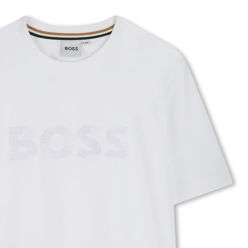 Katoenen T-shirt korte mouwen BOSS 
                        BOY