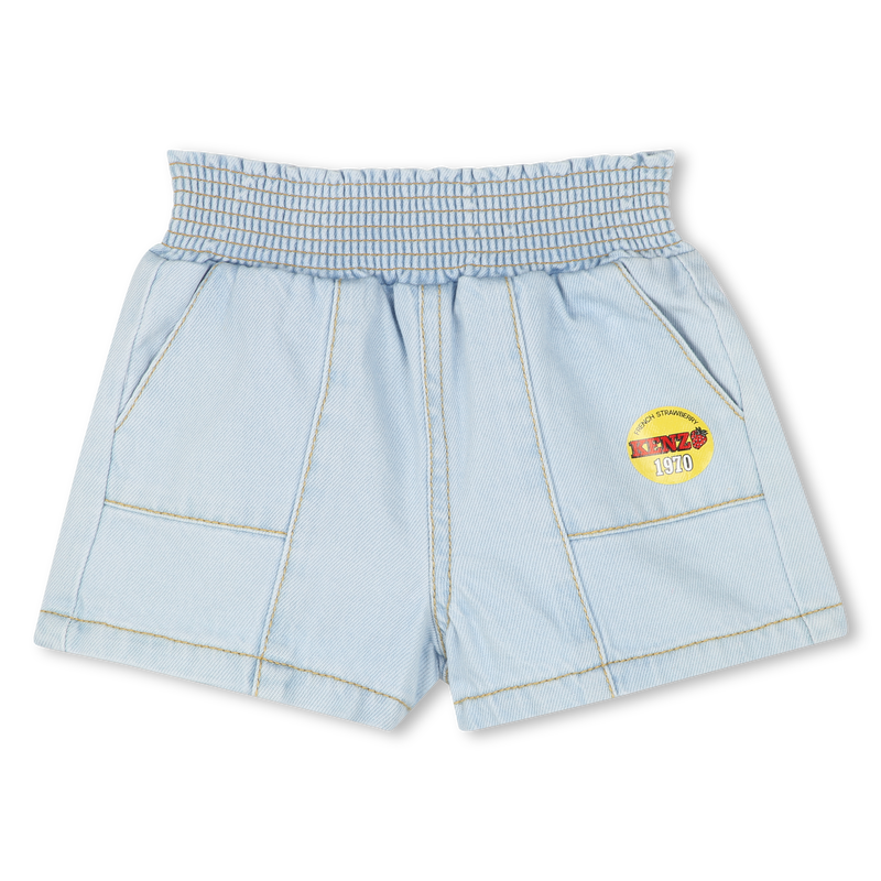 Denim short met zakken KENZO KIDS 
                        GIRL
