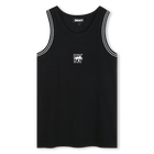 Geribbelde singlet, ZWART, hi-res