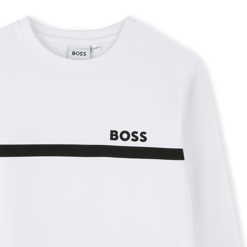 T-SHIRT MET LANGE MOUWEN BOSS 
                        BOY