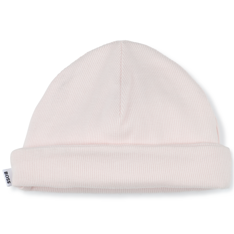 Muts met omslag in ribbelsteek BOSS 
                        GIRL
