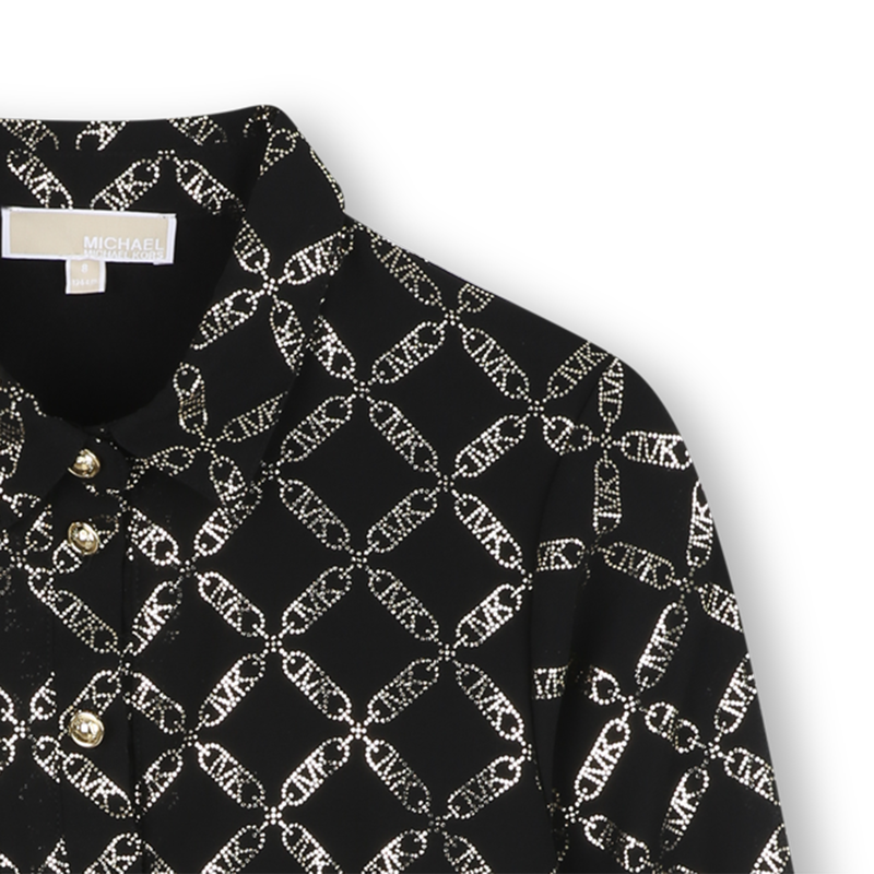 Polyester jurk met lange mouwen MICHAEL KORS 
                        GIRL