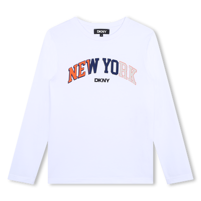 Katoenen T-shirt lange mouwen DKNY BOY