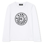 T-shirt met lange mouwen, WIT, hi-res