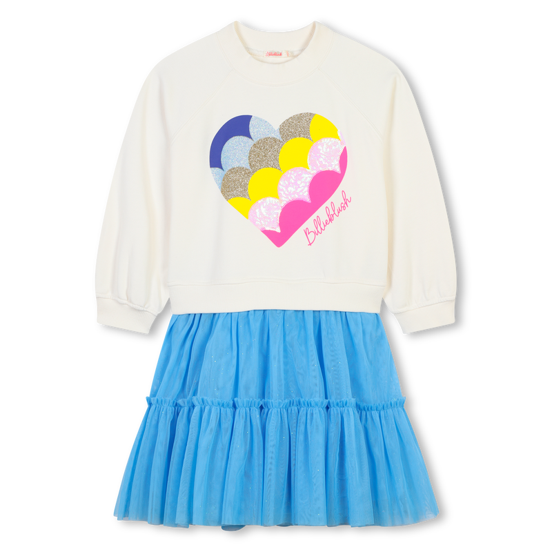 Mooie jurk van twee materialen BILLIEBLUSH 
                        GIRL