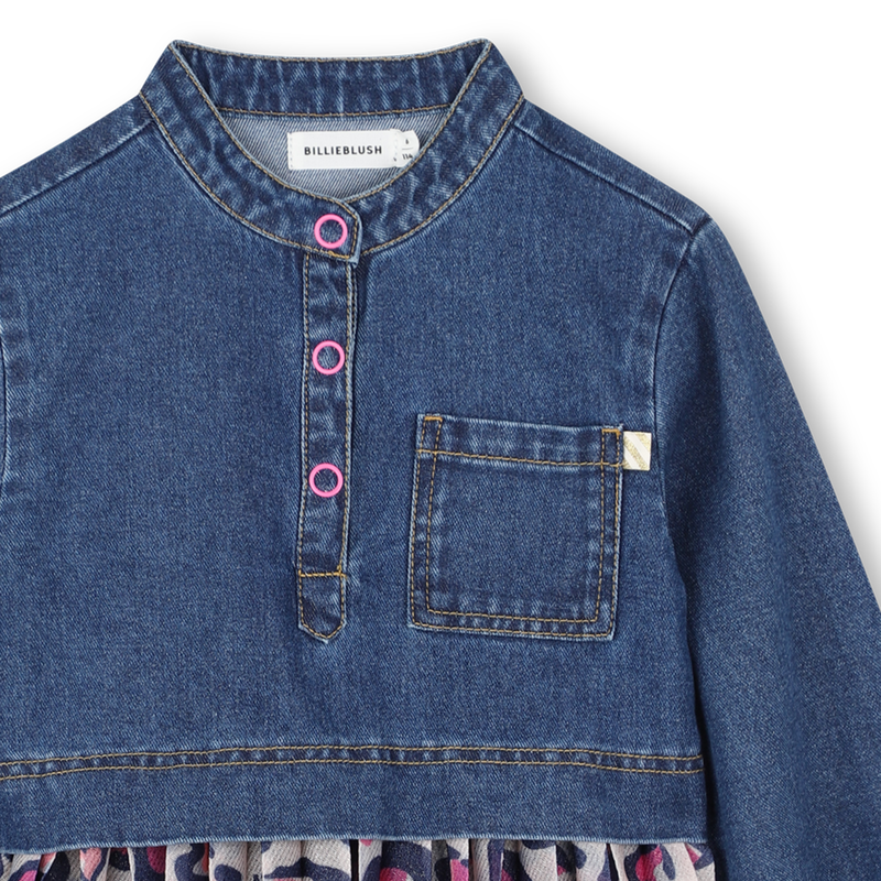 Bi-materiaal jurk BILLIEBLUSH 
                        GIRL