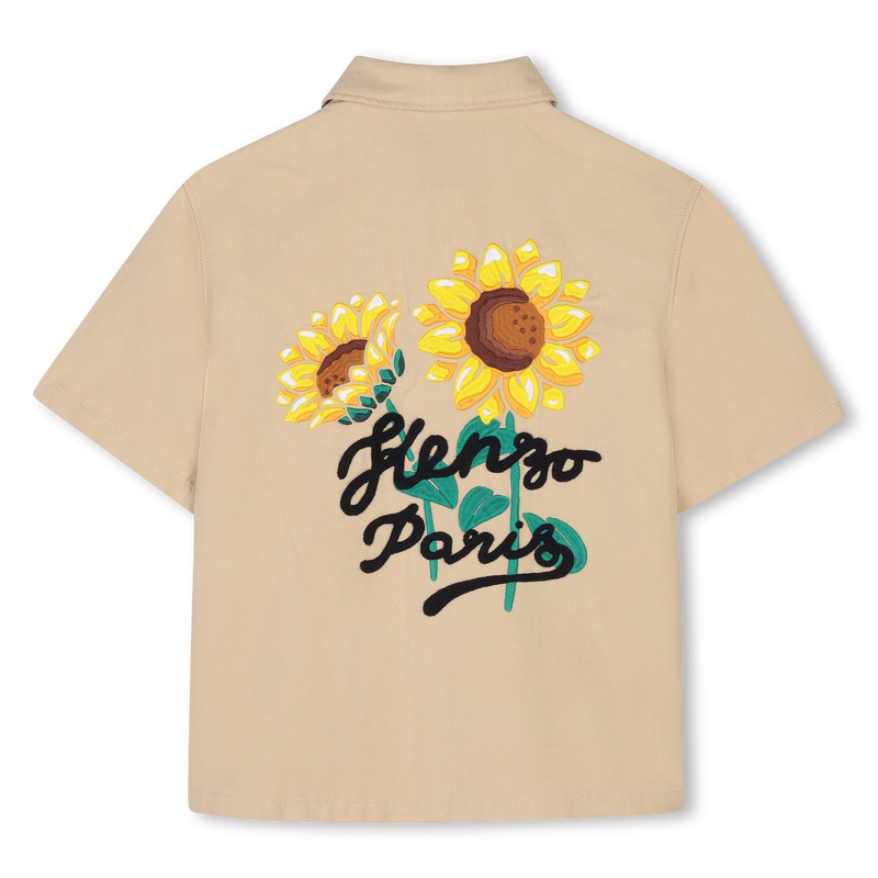 Katoenen overhemd korte mouwen KENZO KIDS 
                        BOY