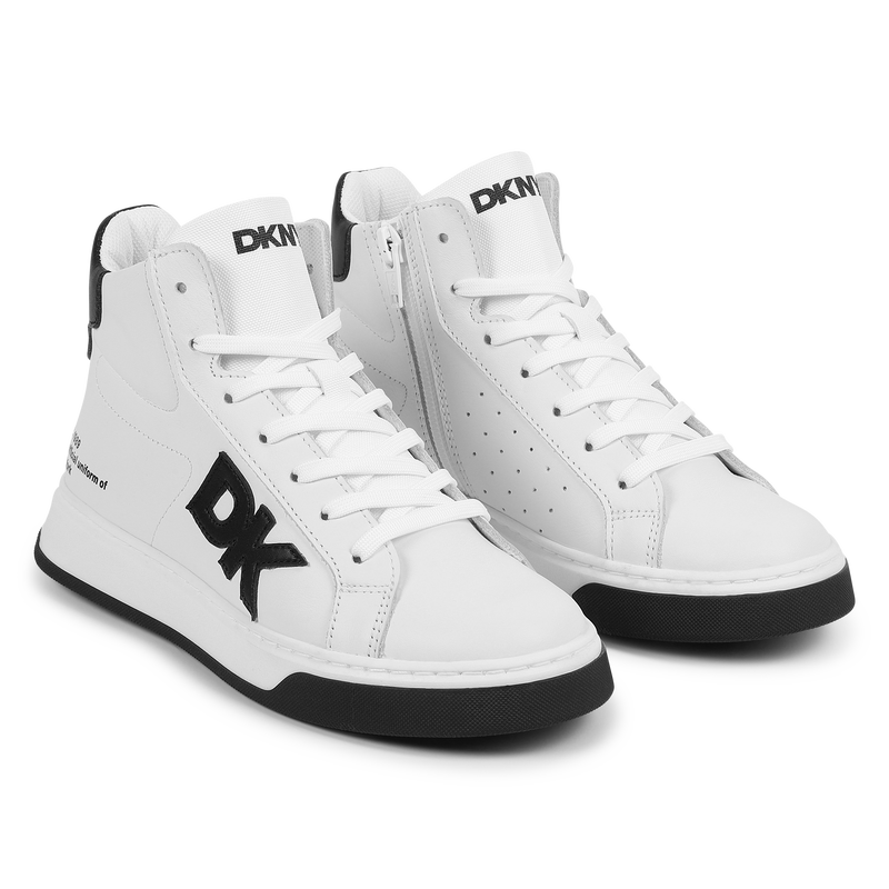 Lederen sneakers met veters DKNY 
                        UNISEX