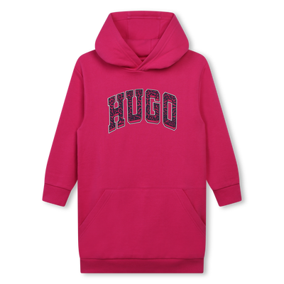 Fleece jurk met kangoeroezak HUGO GIRL