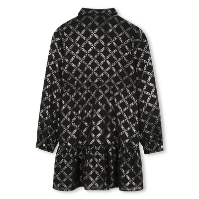 Polyester jurk met lange mouwen MICHAEL KORS GIRL