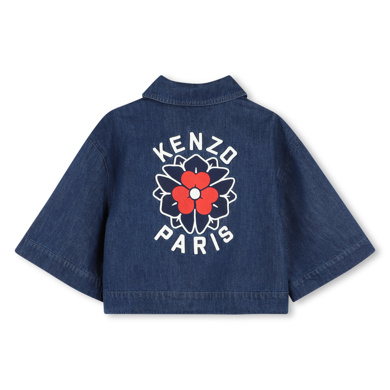 Geborduurd denim jasje KENZO KIDS 
                        GIRL