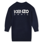 Jurk met ingebreide bloem KENZO KIDS 
                    GIRL