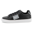 Sneakers van rundleer, ZWART, hi-res