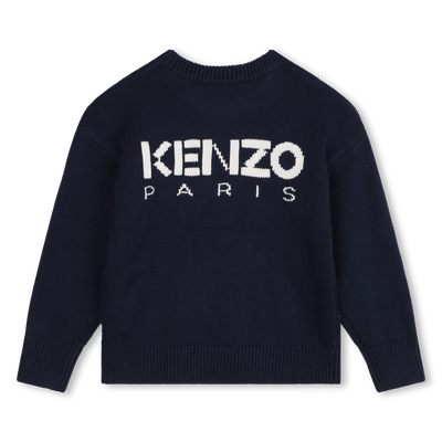 Gebreide trui met bloem + logo KENZO KIDS GIRL