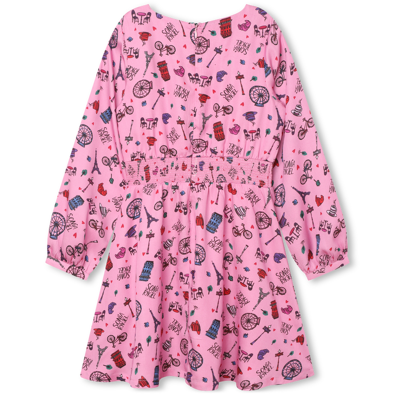 Jurk met print en volants