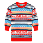 Gebreide jurk met motieven KENZO KIDS 
                    GIRL