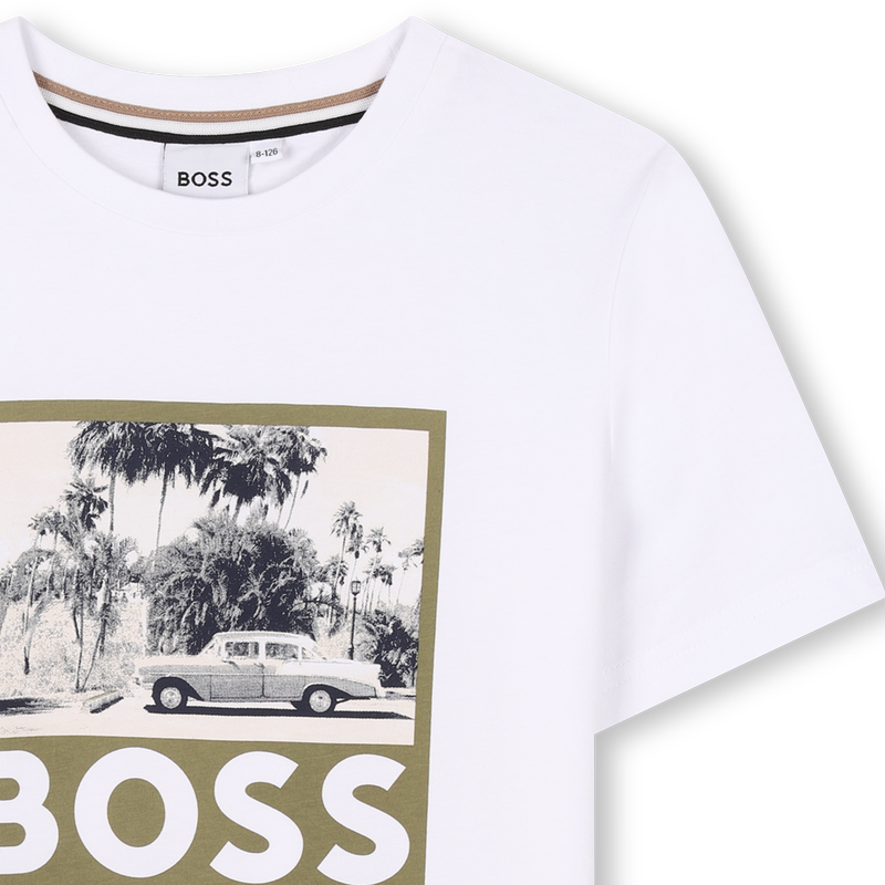 Katoenen T-shirt korte mouwen BOSS 
                        BOY