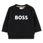 Sweatshirt met ronde hals, ZWART, hi-res
