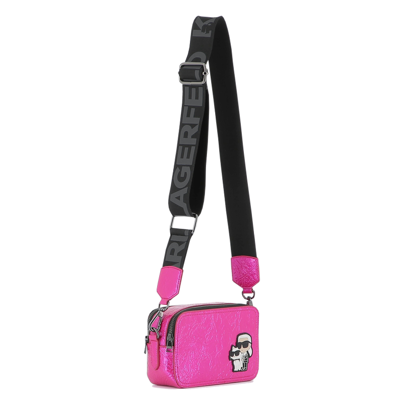 Kreukel gecoate textiel handtas KARL LAGERFELD KIDS 
                        GIRL