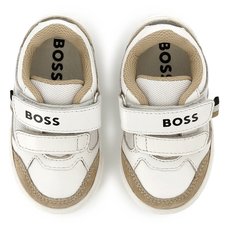 Leren sneakers met klittenband BOSS 
                        BOY