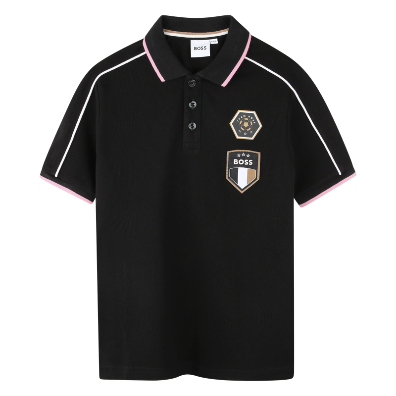Katoenen polo met korte mouwen BOSS 
                        BOY