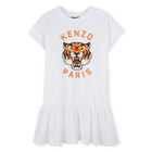 Jurk met print en volant KENZO KIDS 
                    GIRL