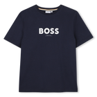 T-shirt met korte mouwen, MARINE, hi-res