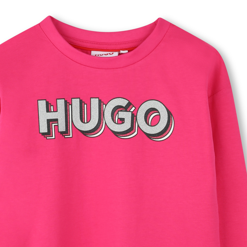 T-shirt met logoprint HUGO 
                        GIRL