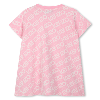 Katoenen jurk met print KENZO KIDS GIRL