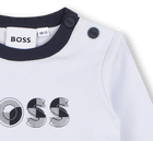 Set rompertjes, slabbetje en muts BOSS 
                    BOY