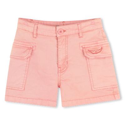 Afgewassen geborduurde short ZADIG & VOLTAIRE GIRL